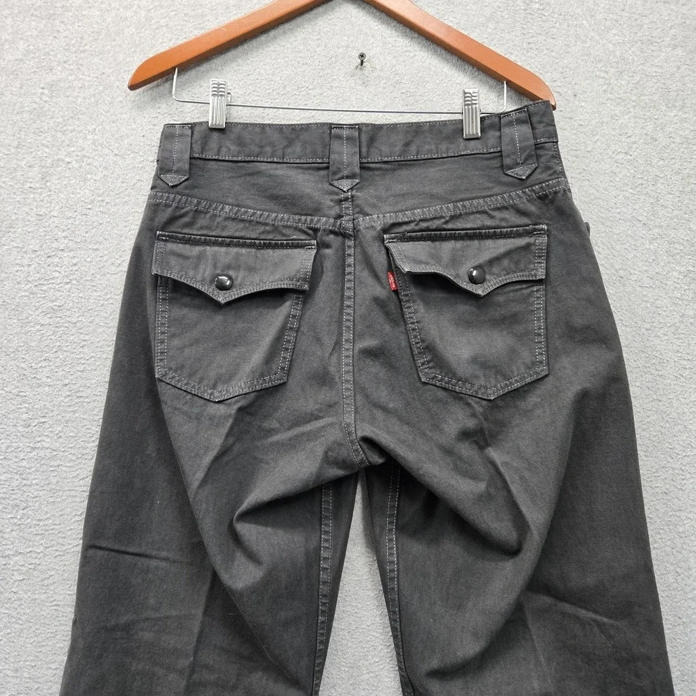 Levi's Men Jeans 30X32 Black Denim Cargo Ranchy Loose Straight Baggy Y2K Skater